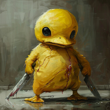 Arts numériques intitulée "Psyduck ready for c…" par Pixinxt, Œuvre d'art originale, Image générée par l'IA