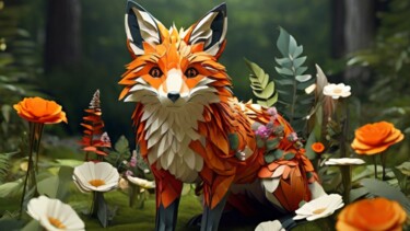 Arts numériques intitulée "Fox" par Pixqix, Œuvre d'art originale, Image générée par l'IA