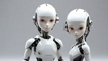 Цифровое искусство под названием "Robots" - Pixqix, Подлинное произведение искусства, Изображение, сгенерированное ИИ