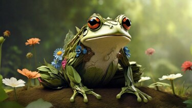 Digital Arts titled "Frog" by Pixqix, Original Artwork, AI generated image