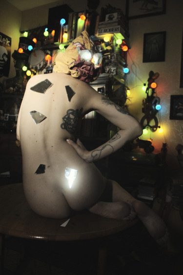 Photographie intitulée "La Vierge Electrique" par Patrick Jannin, Œuvre d'art originale, Photographie numérique