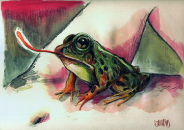 Dibujo titulada "I wanna be your frog" por Patrick Jannin, Obra de arte original, Otro