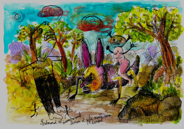 Rysunek zatytułowany „Redmond est transpa…” autorstwa Patrick Jannin, Oryginalna praca, Atrament