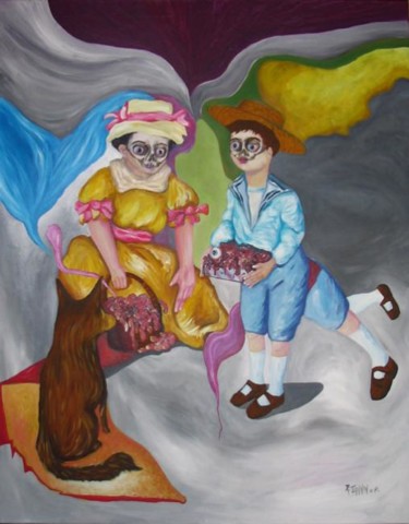 Peinture intitulée "Pic Nic for Ever" par Patrick Jannin, Œuvre d'art originale, Huile