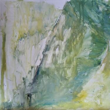 Peinture intitulée "Aqua verde 3" par Pjc, Œuvre d'art originale, Huile
