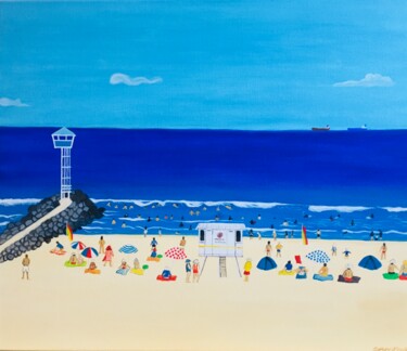 Pintura intitulada "City Beach" por Peter Kruger, Obras de arte originais, Acrílico