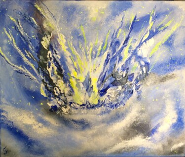 Schilderij getiteld "Splash, Acrylic Abs…" door Plakhotnyk Nataliia, Origineel Kunstwerk, Acryl