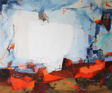 제목이 "Vergessene Ufer"인 미술작품 Plamen Bibeschkov로, 원작, 기름 나무 들것 프레임에 장착됨