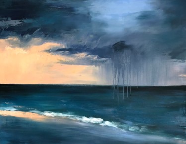 Pintura titulada "The storm" por Polina Kupriianova, Obra de arte original, Oleo Montado en artwork_cat.