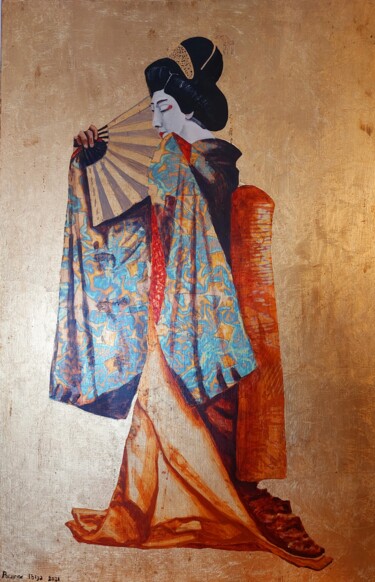 Painting titled "Geisha 1.2" by Poc_a_poc_ibiza, Original Artwork, Oil