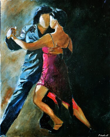 Pintura titulada "Tango dancers" por Pol Ledent, Obra de arte original, Oleo Montado en Bastidor de camilla de madera