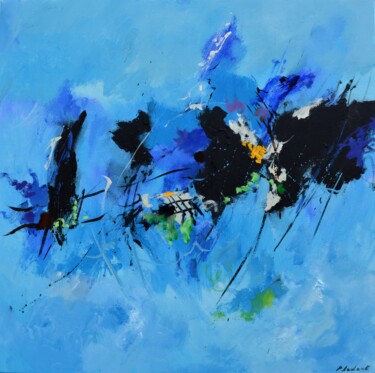 Pintura titulada "Swimming whales" por Pol Ledent, Obra de arte original, Oleo Montado en Bastidor de camilla de madera