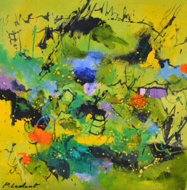 Painting titled "Fiesta" by Pol Ledent, Original Artwork, Oil Mounted on Wood Stretcher frame