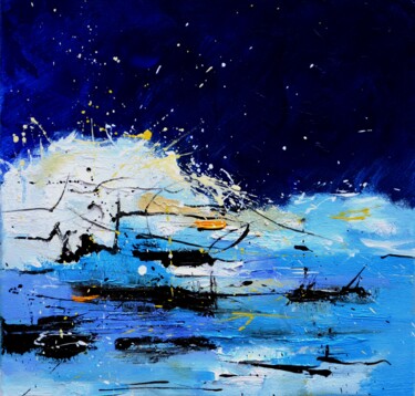 Malerei mit dem Titel "Pearl Harbour" von Pol Ledent, Original-Kunstwerk, Öl Auf Keilrahmen aus Holz montiert