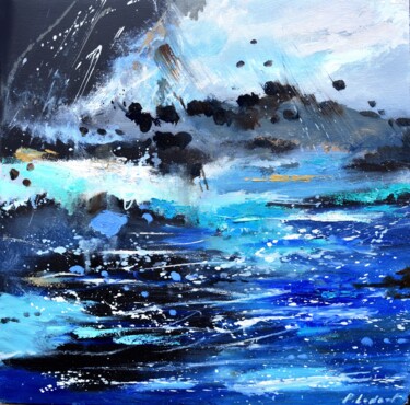 Painting titled "Neptune's grotto" by Pol Ledent, Original Artwork, Oil Mounted on Wood Stretcher frame