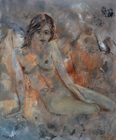 Schilderij getiteld "Marianne" door Pol Ledent, Origineel Kunstwerk, Olie Gemonteerd op Frame voor houten brancard
