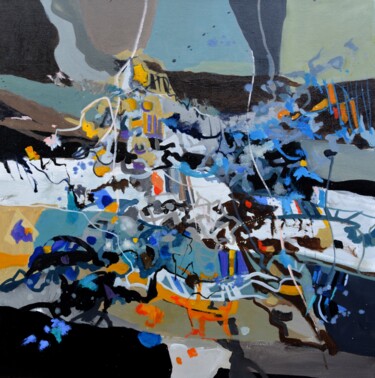 Картина под названием "Urban living" - Pol Ledent, Подлинное произведение искусства, Масло Установлен на Деревянная рама для…