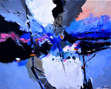 Peinture intitulée "Blue stream" par Pol Ledent, Œuvre d'art originale, Huile Monté sur Châssis en bois