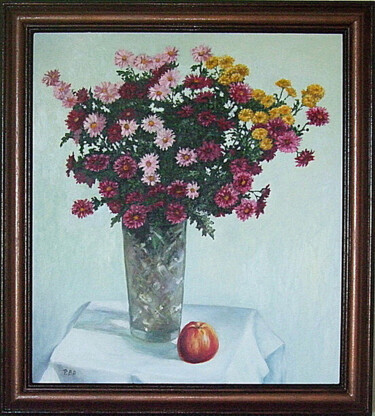 Painting titled "Still life with a G…" by Pola.B.Alex, Original Artwork, Oil