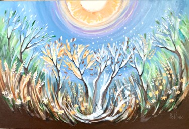 Malerei mit dem Titel "Four seasons - Wint…" von Polina Gerdjikova (POLINA), Original-Kunstwerk, Acryl Auf Keilrahmen aus Ho…