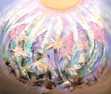 绘画 标题为“The Sun invokes us” 由Polina Gerdjikova (POLINA), 原创艺术品, 丙烯 安装在木质担架架上
