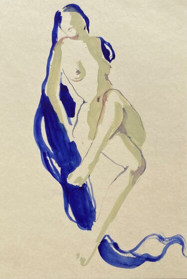 Рисунок под названием "Mermaid series" - Polina Shibanova, Подлинное произведение искусства, Акварель
