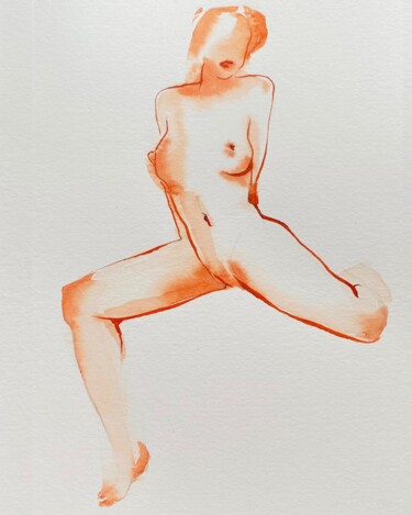 Tekening getiteld "sans titre #2" door Polina Shibanova, Origineel Kunstwerk, Aquarel