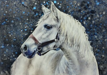 Peinture intitulée "Horsey" par Polina Turgunova, Œuvre d'art originale, Aquarelle