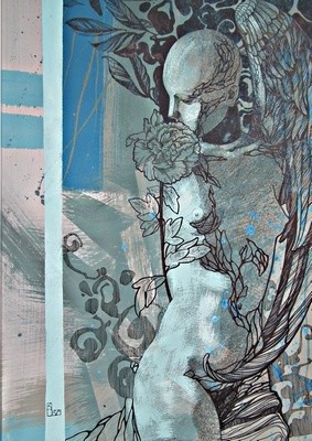 Рисунок под названием "Ангел" - Полина Андронова, Подлинное произведение искусства, Другой
