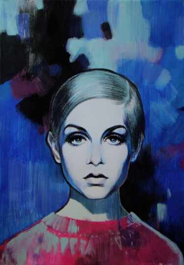 Картина под названием "Twiggy" - Полина Андронова, Подлинное произведение искусства, Акрил