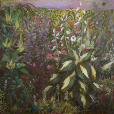 Painting titled "Country garden" by Polina Kharlamova, Original Artwork, Oil