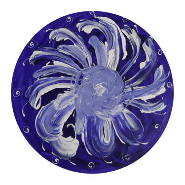 Schilderij getiteld "Vortex flower (flui…" door Poly, Origineel Kunstwerk, Acryl Gemonteerd op Andere stijve panelen