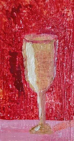绘画 标题为“Christmas glass (ol…” 由Poly, 原创艺术品, 油 安装在纸板上