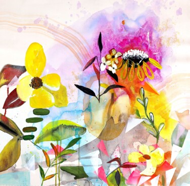Pintura titulada "Bloom 1" por Poonam Choudhary, Obra de arte original, Acrílico