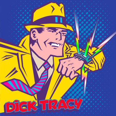 Arte digitale intitolato "DICK TRACY ALERT" da Pop Art World, Opera d'arte originale, Lavoro digitale 2D