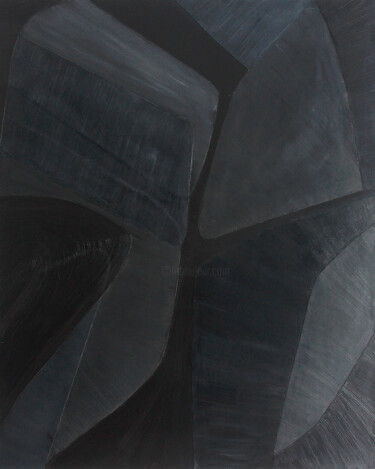 Peinture intitulée "Black Series No. 07" par Urszula Potemkowska, Œuvre d'art originale, Huile Monté sur Châssis en bois