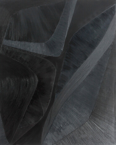 제목이 "Black Series No. 08"인 미술작품 Urszula Potemkowska로, 원작, 기름 나무 들것 프레임에 장착됨