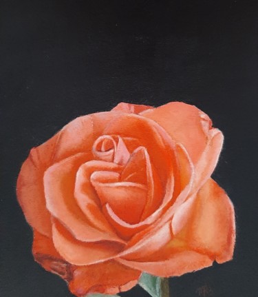 Pittura intitolato "Une fleur spéciale" da Maria Arias, Opera d'arte originale, Acrilico