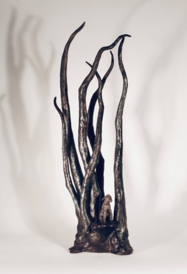 Sculptuur getiteld "A Safe Harbour" door Pierre Racine, Origineel Kunstwerk, Bronzen