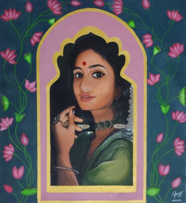 Картина под названием "inner and outer bea…" - Pragya Vishwakarma Pragya, Подлинное произведение искусства, Акрил