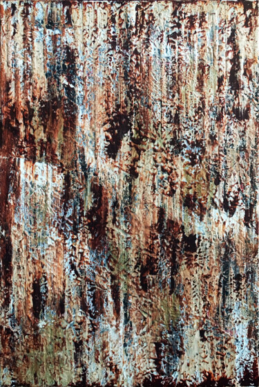 Peinture intitulée "Golden Brown" par Preston M. Smith (PMS), Œuvre d'art originale, Acrylique