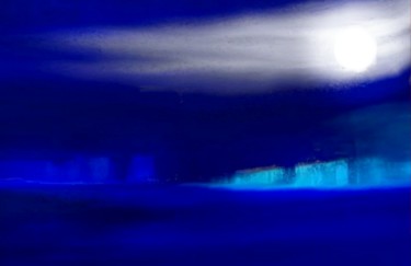 Digitale Kunst mit dem Titel "Mondnacht" von Barbaram, Original-Kunstwerk