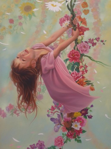 Pintura titulada "le bonheur" por Primavera Renard, Obra de arte original, Oleo