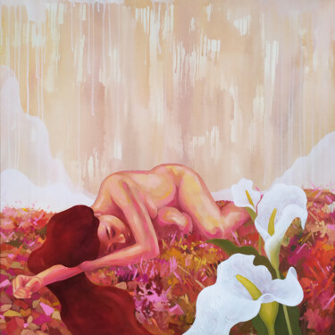 Pintura titulada "Dreeming - naked wo…" por Ekaterina Prisich, Obra de arte original, Acrílico