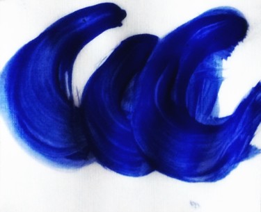 Картина под названием "C in blue" - Priti Biscuitwala, Подлинное произведение искусства, Акрил