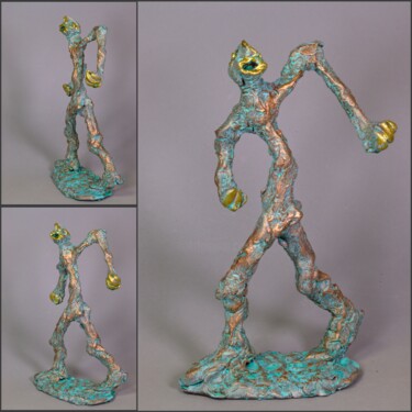 Sculpture titled "Orpheus" by Prof. Andreas Loeschner-Gornau, Original Artwork, Bronze