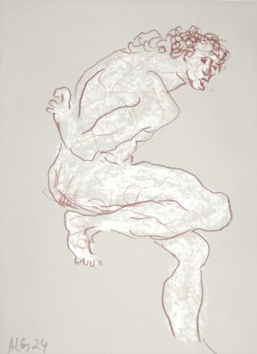 Drawing titled "junger Schiller" by Prof. Andreas Loeschner-Gornau, Original Artwork, Silverpoint