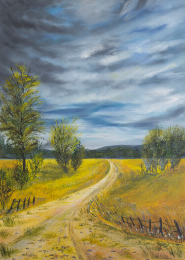 Painting titled "The path that leads…" by Proletina Toteva, Original Artwork, Oil