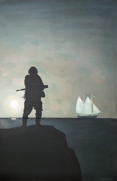 Painting titled "Война и мир." by Sergei Bogoliubov, Original Artwork, Acrylic