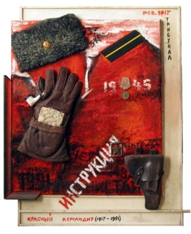 Schilderij getiteld "Красный командир" door Sergei Bogoliubov, Origineel Kunstwerk, Anders